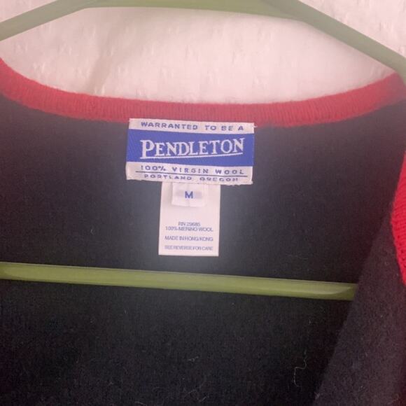 Pendelton vintage Virgin Wool‎ Holiday Gold Button Front Sweater. M - Picture 6 of 10